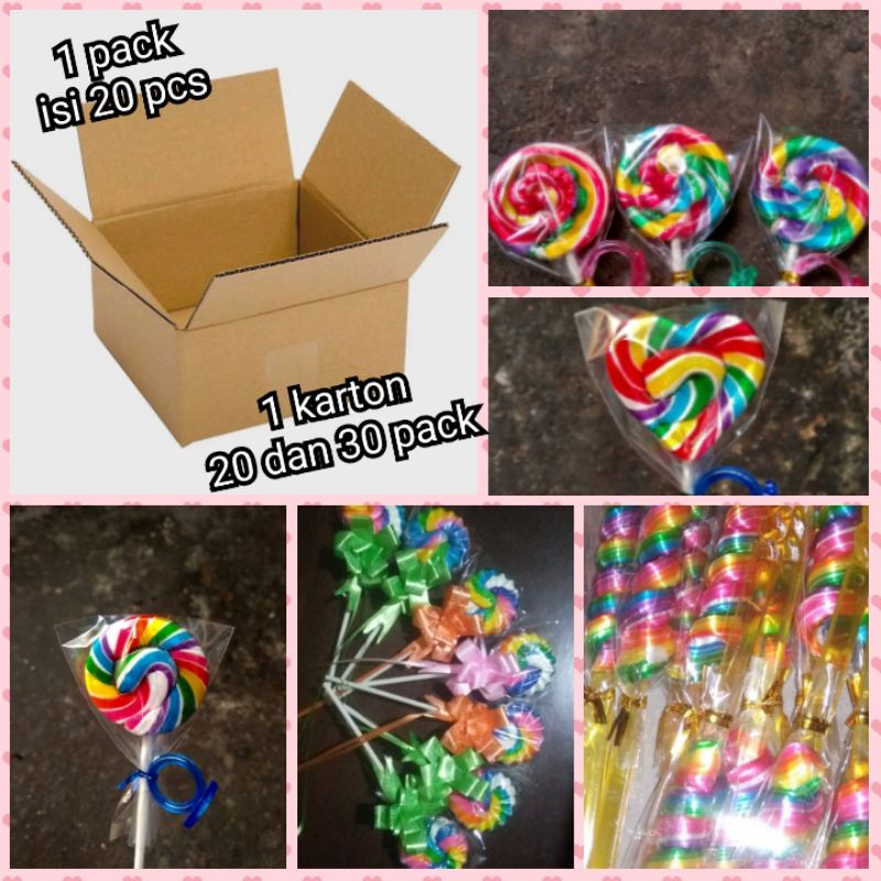 

600 pcs - permen lolipop 1 karton pita-cincin kualitas PREMIUM - isi 30 pack - distributor Depok