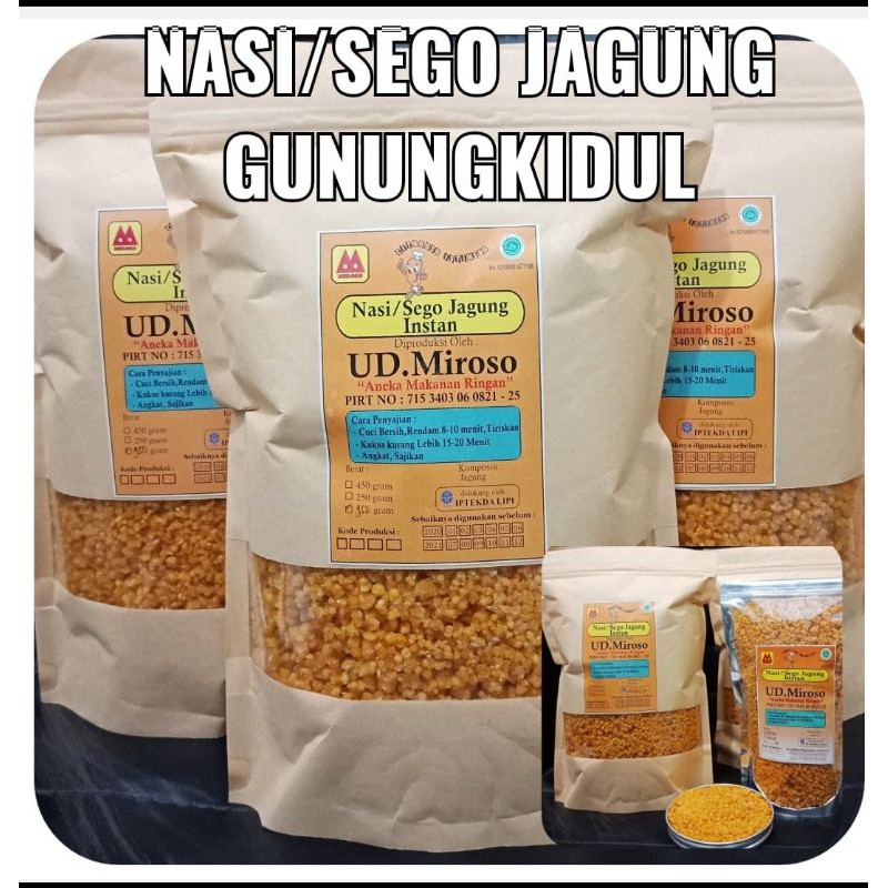 

1kg diet nasi/sego jagung instan UD.Miroso GK