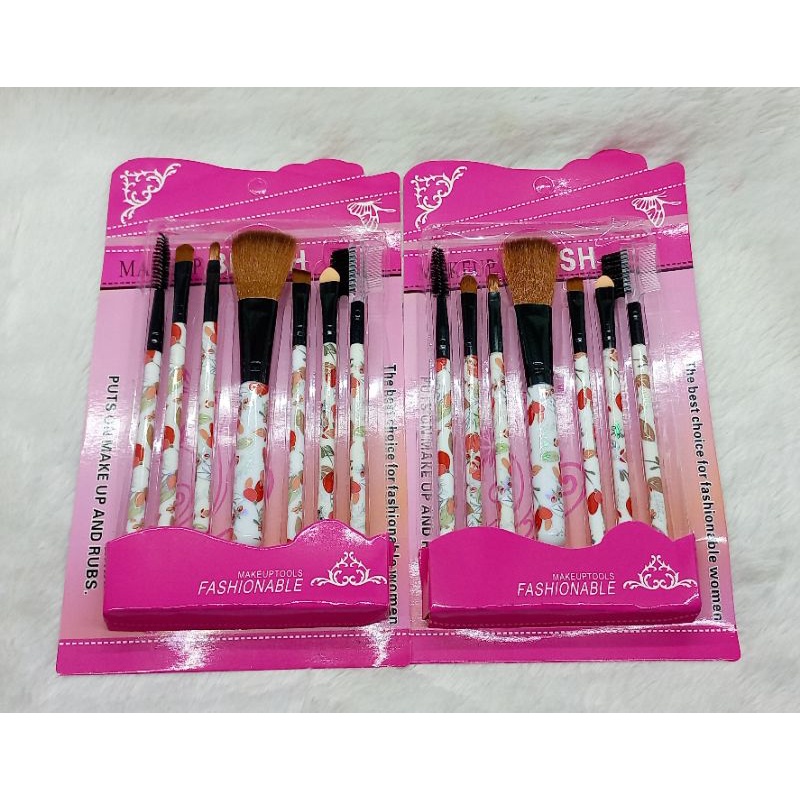 KUAS SET ISI 7 SENIOR MAKE UP BRUSH PINK