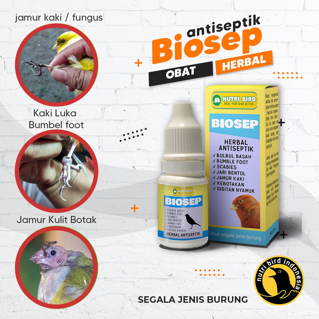 Obat Herbal Burung BIO SEP ,  ANTI BOTAK , ANTI JAMUR , ANTI KUMAN , SCABIES , BENGKAK , KAKI LUKA