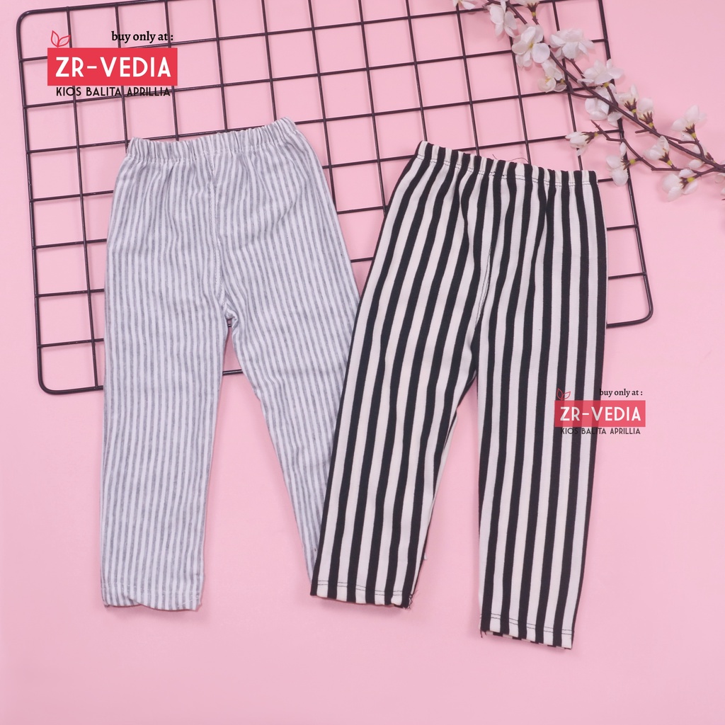 Legging Motif Salur uk 1-2 Tahun / Celana Salur Panjang Anak Perempuan Legging Pants Ketat Murah