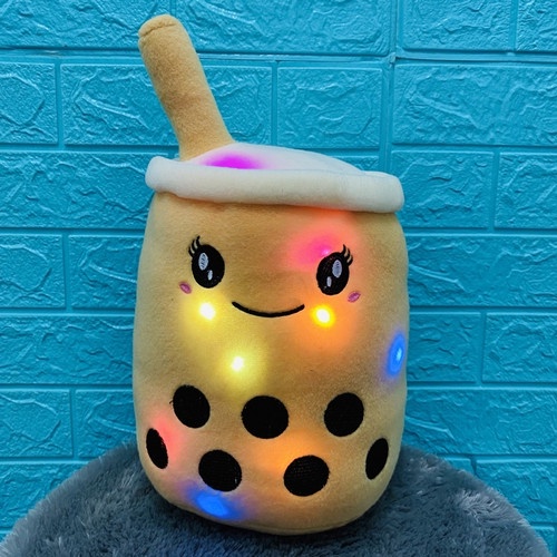 BONEKA BOBA MILK TEA JUMBO SNI LED BISA NYALA THAI TEA BAHAN HALUS CANGKIR TEH MAINAN U155