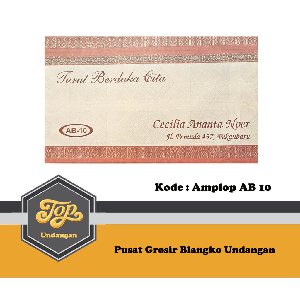 

Amplop Falah AB 10 Harga Murah isi 50 Tanpa Cetak Tulisan