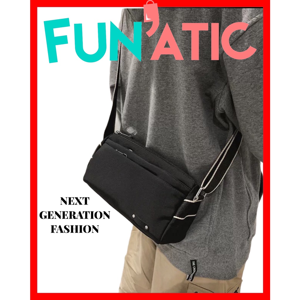 Funatic Tas selempang Pria Waistbag Import fashion Laki Laki Uk23.5x7.5x15cm FA984