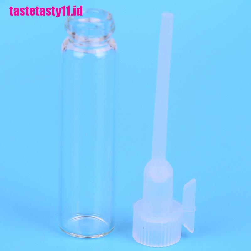 【TTID】10/50Pcs mini 1ml glass vial empty laboratory bottle perfume liquid oil