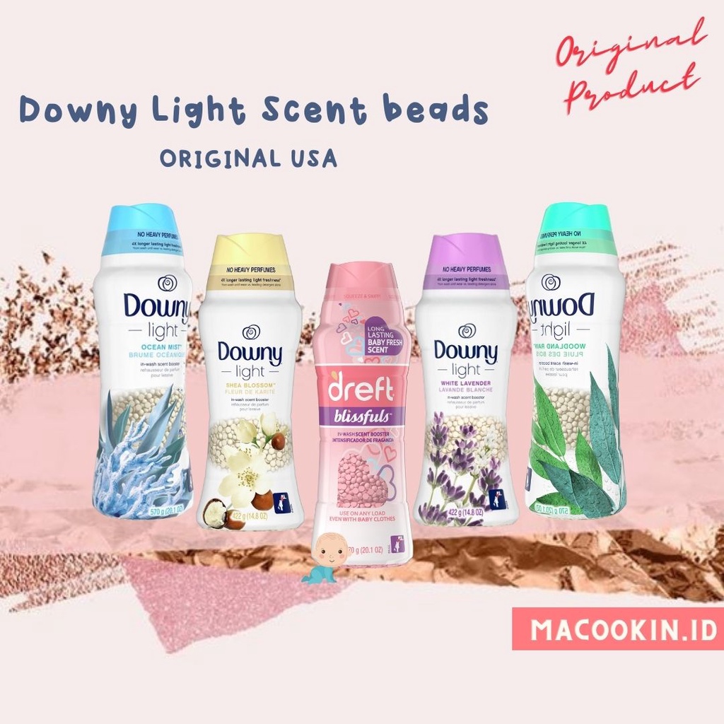 Downy Beads Light Scent Booster Pewangi pakaian DREFT baby Scent bead ORIGINAL USA Cool Cotton ocean