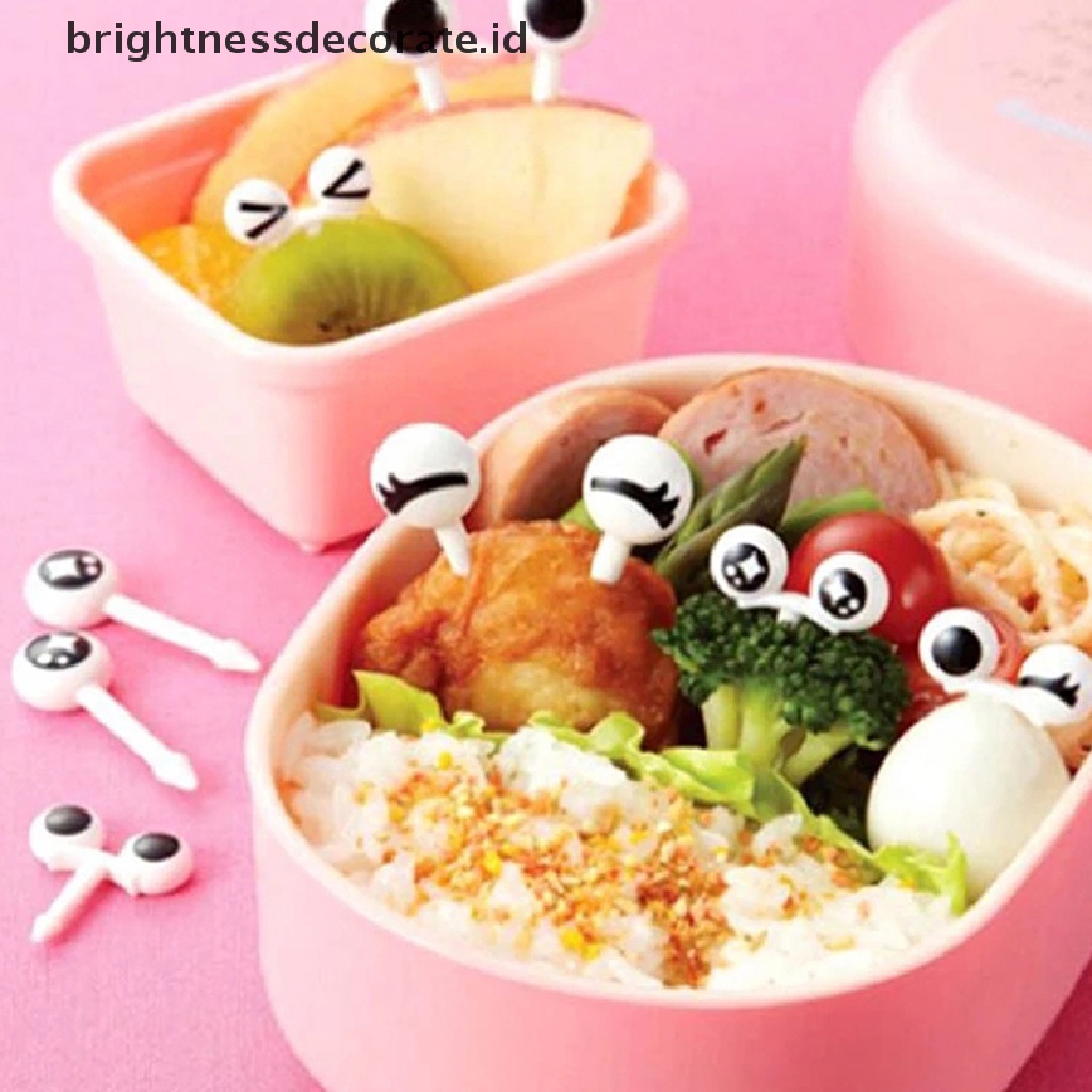 6 / 10 Pcs / Pak Tusukan Makanan Ringan / Dessert / Bento Motif Kartun Untuk Anak