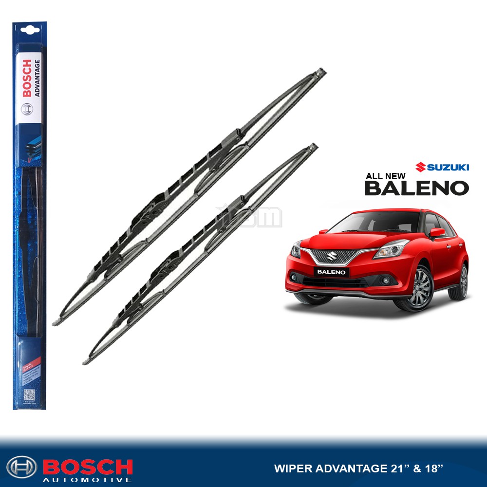 Bosch Advantage / Karet Wiper Mobil Suzuki All New Baleno  21&quot; dan 18&quot; (Sepasang) / Wiper Baleno