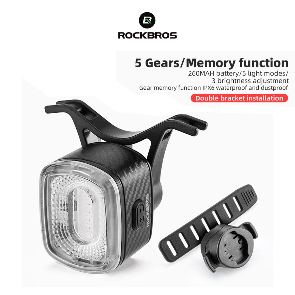 Jual ROCKBROS Q2 Bike Tail Light Rechargeable Lampu Sepeda Shopee