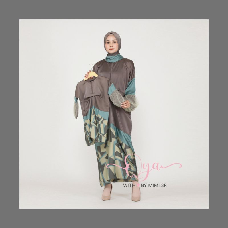 Zara KAFTAN COUPLE MOM AND GIRL ( Dark Grey )