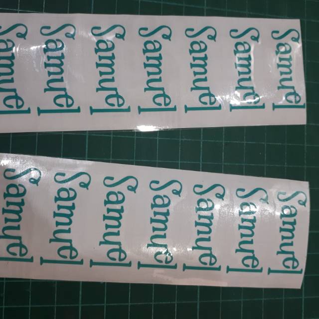 

Label Nama cutting stiker waterproof