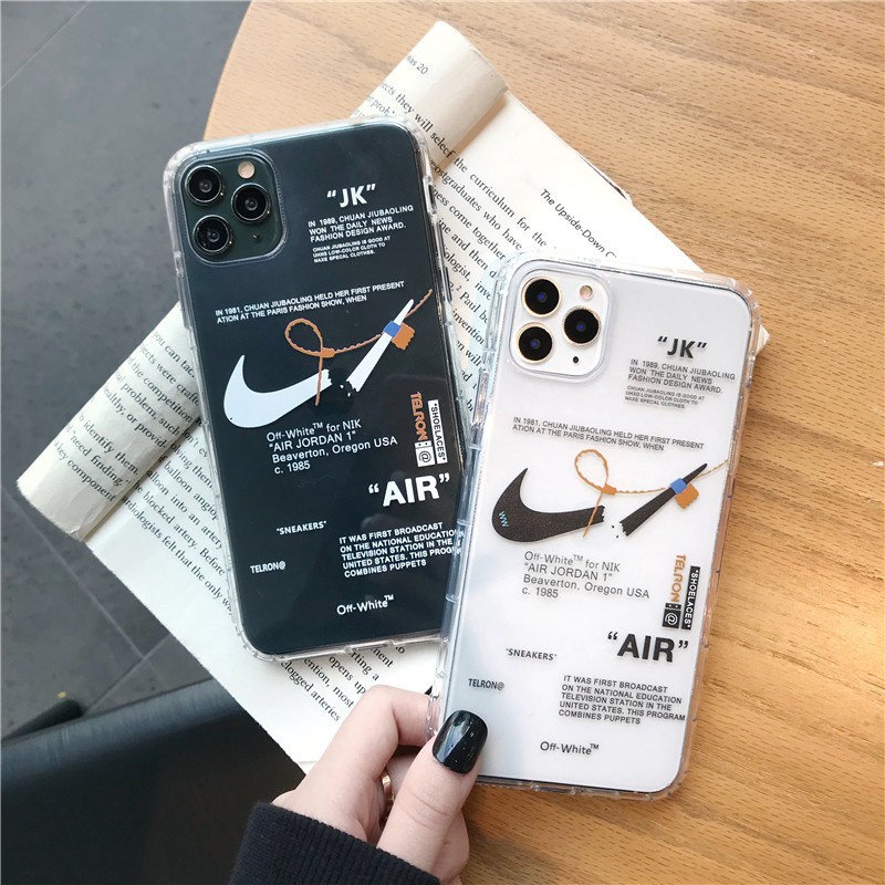 Casing iPhone 12 11 Pro Max 7 8 Plus 6 6S Plus X XS Max XR Transparent Black Border Soft Fashion Cover