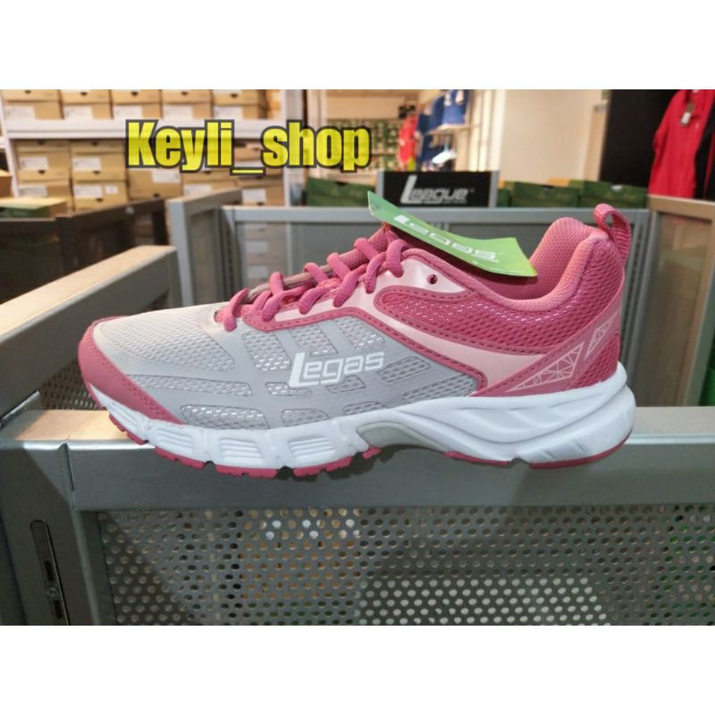 Sepatu League Legas Rapier LA W Grey Pink Running Shoes Cewe Sneakers Wanita Abu Original Murah Sale