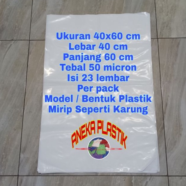 PLASTIK SAMPAH PUTIH SUSU PLASTIK PUTIH SUSU UKURAN 40 X 60 CM