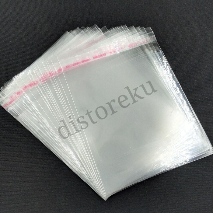 100PC PLASTIK OPP 28X35X03 PLASTIK LEM UNTUK UNDANGAN DAN BAJU MURAH