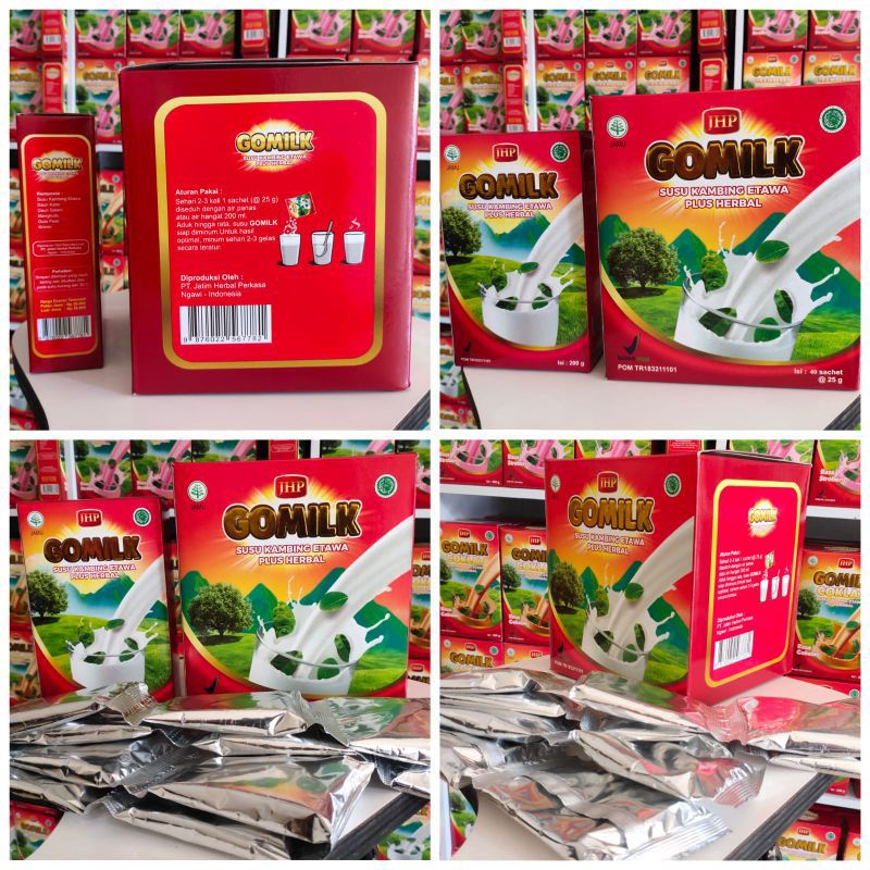 GOMILK 1 kg / GOMILK SUSU KAMBING ETAWA PLUS HERBAL DAUN KELOR / SUSU