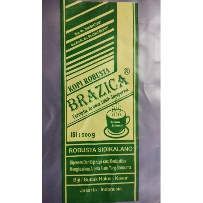 

Gilaa!!! Kopi Bubuk Robusta Sidikalang 500 Gram Merek Brazica " Super Quality " - Bubuk Halus Hot