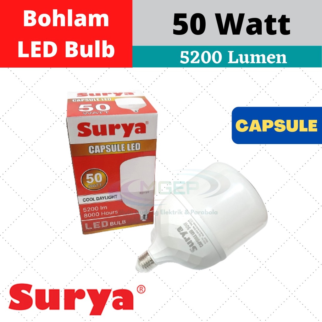 Lampu LED Surya Capsule New 50 Watt 50 W Putih Cool Daylight Original