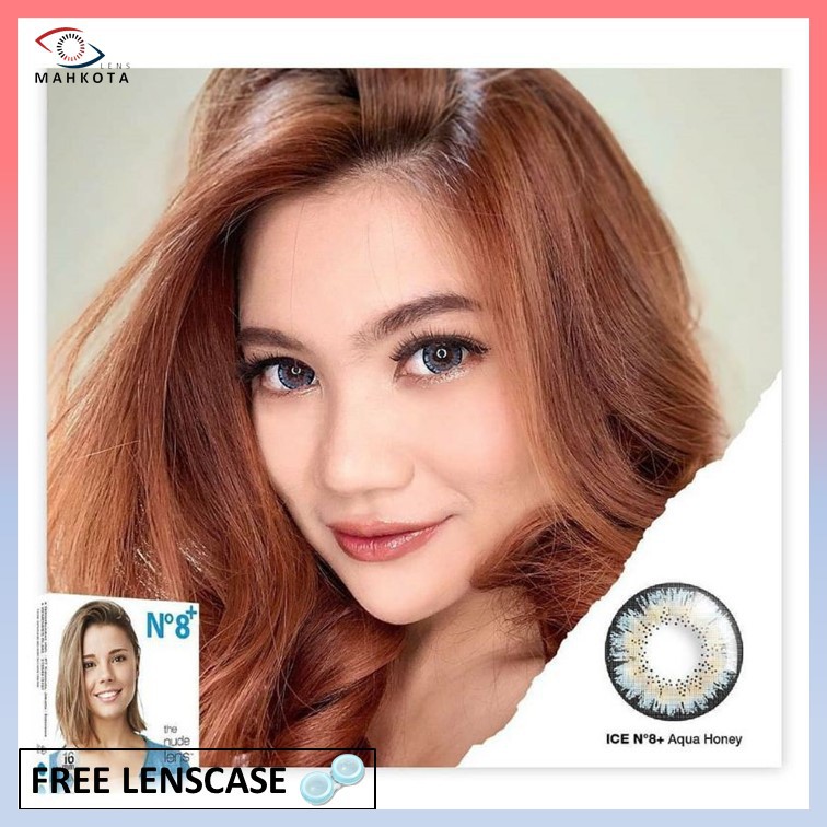 SOFTLENS ICE N8+ / NORMAL &amp; MINUS (-0.50 s/d -2.50) BIG EYES / GREY BROWN BLACK NAVY AQUA HONEY 16MM