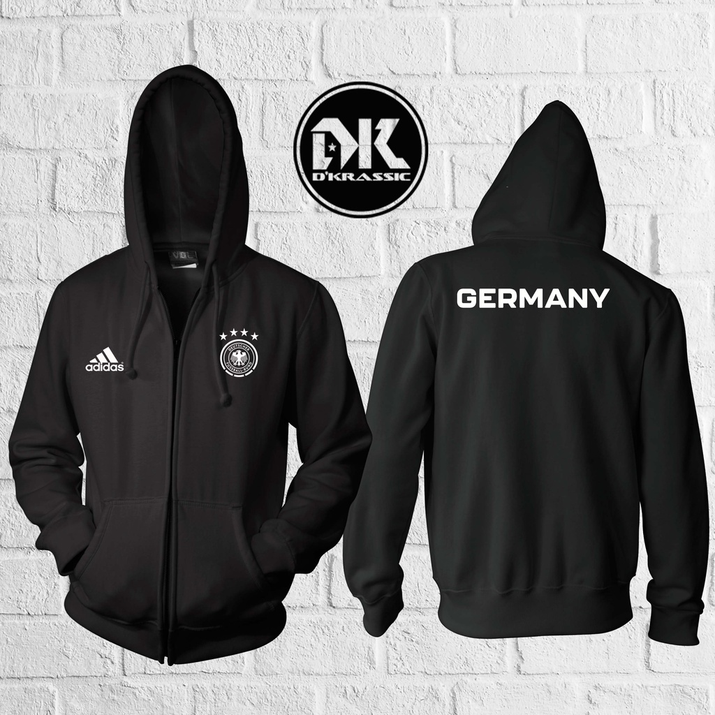 JAKET HOODIE ZIPPER PRIA BOLA NEGARA TIMNAS JERMAN GERMANY WORLD CUP PIALA DUNIA