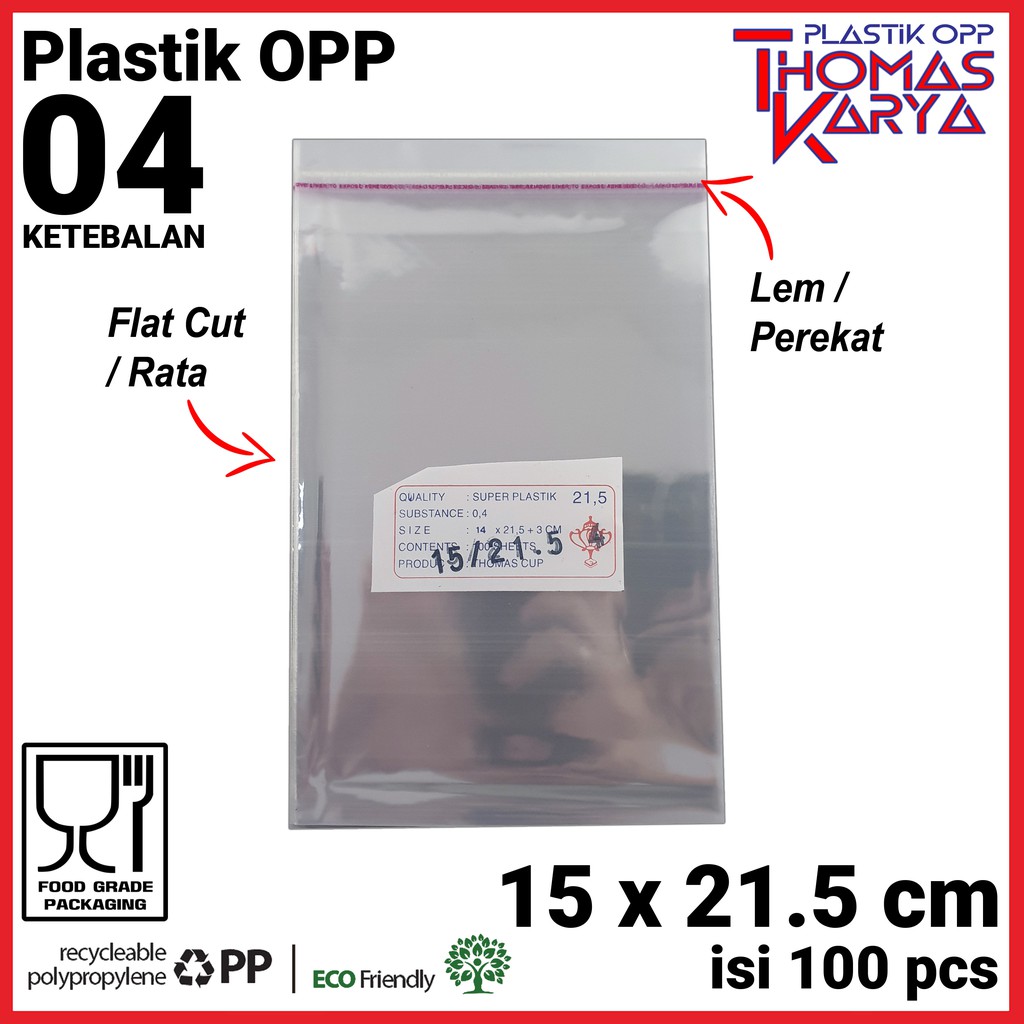 Plastik Undangan 15 x 22 isi 100 Kantong OPP Bening Kemasan Kertas A5 Pernikahan Ulang Tahun Anak