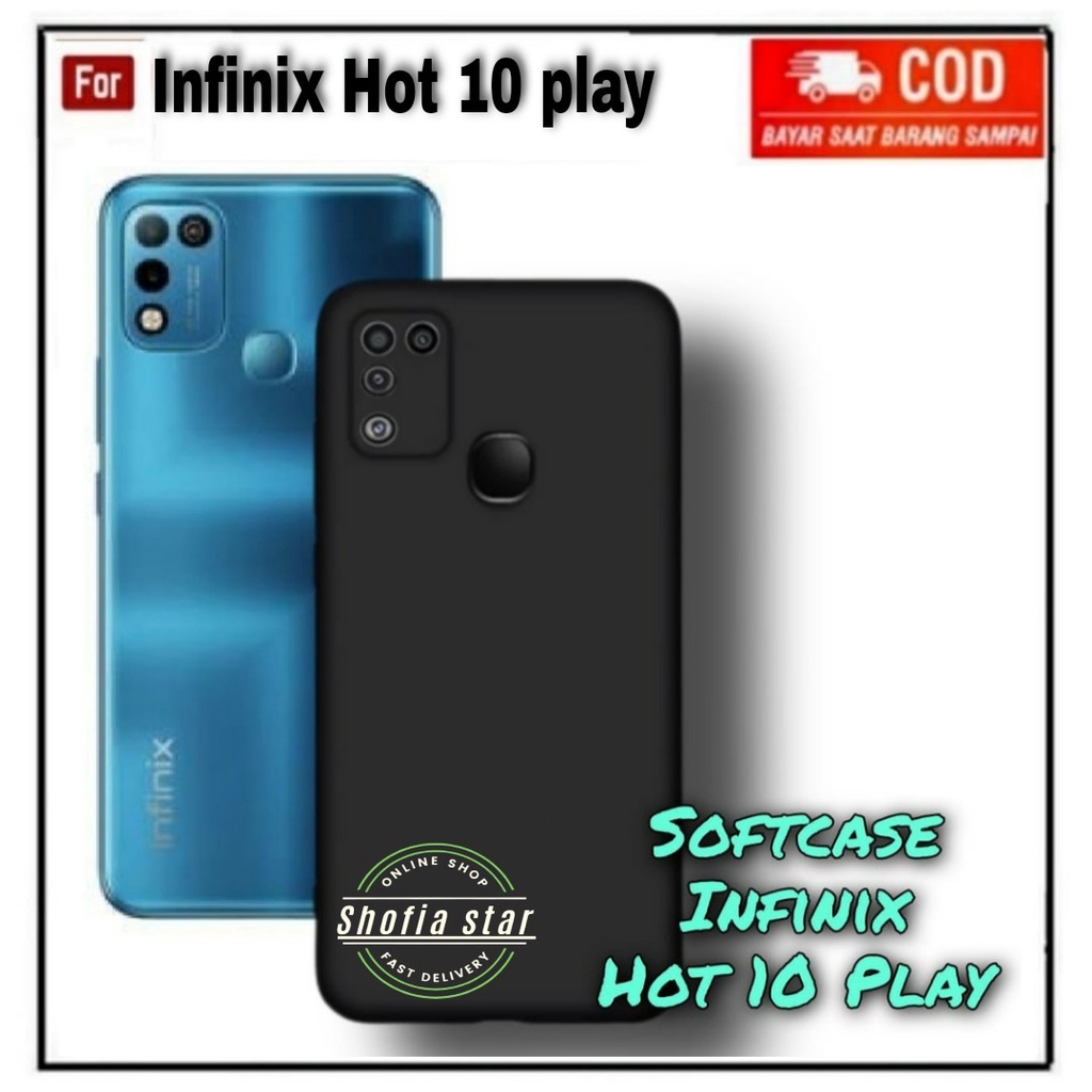 CASE INFINIX HOT 10 PLAY 11 PLAY SOFTCASE SLIM MATTE PREMIUM BLACK PROTECT CAMERA