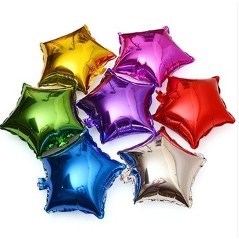 Balon Foil Bentuk Bintang Star 10cm 20cm 40cm