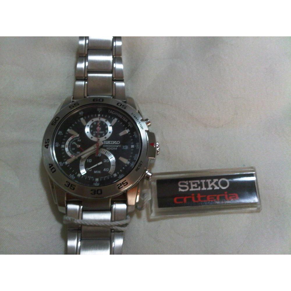 Seiko  SPC019P1 Sportura Chronograph Stainless Steel Jam Tangan Pria original SPC019