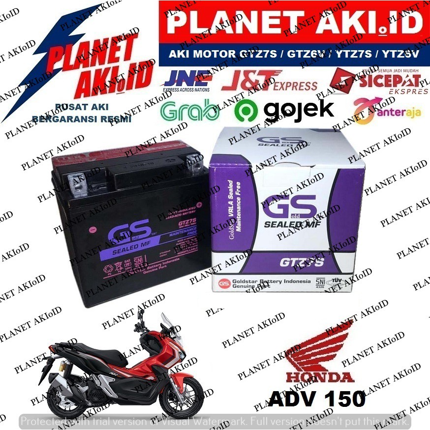 Aki Motor Honda ADV 150 Adventure 150 GTZ7S Accu Kering MF