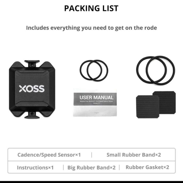 XOSS Dual Sensor 2 in 1 bisa Cadence atau Speed ANT + Bluetooth X-400