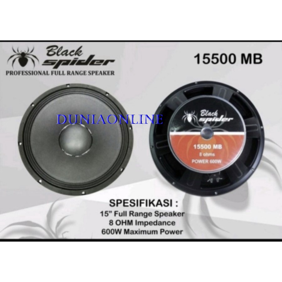 SPEAKER BLACK SPIDER 15 INCH 15500 MB WOOFER BLACKSPIDER 15500MB