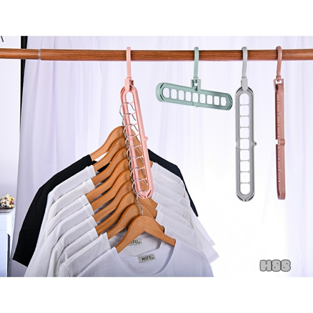 Gantungan Baju 9 in 1 Magic Hanger Gantungan Baju Praktis Hanger Serbaguna Gantungan Hemat Tempat