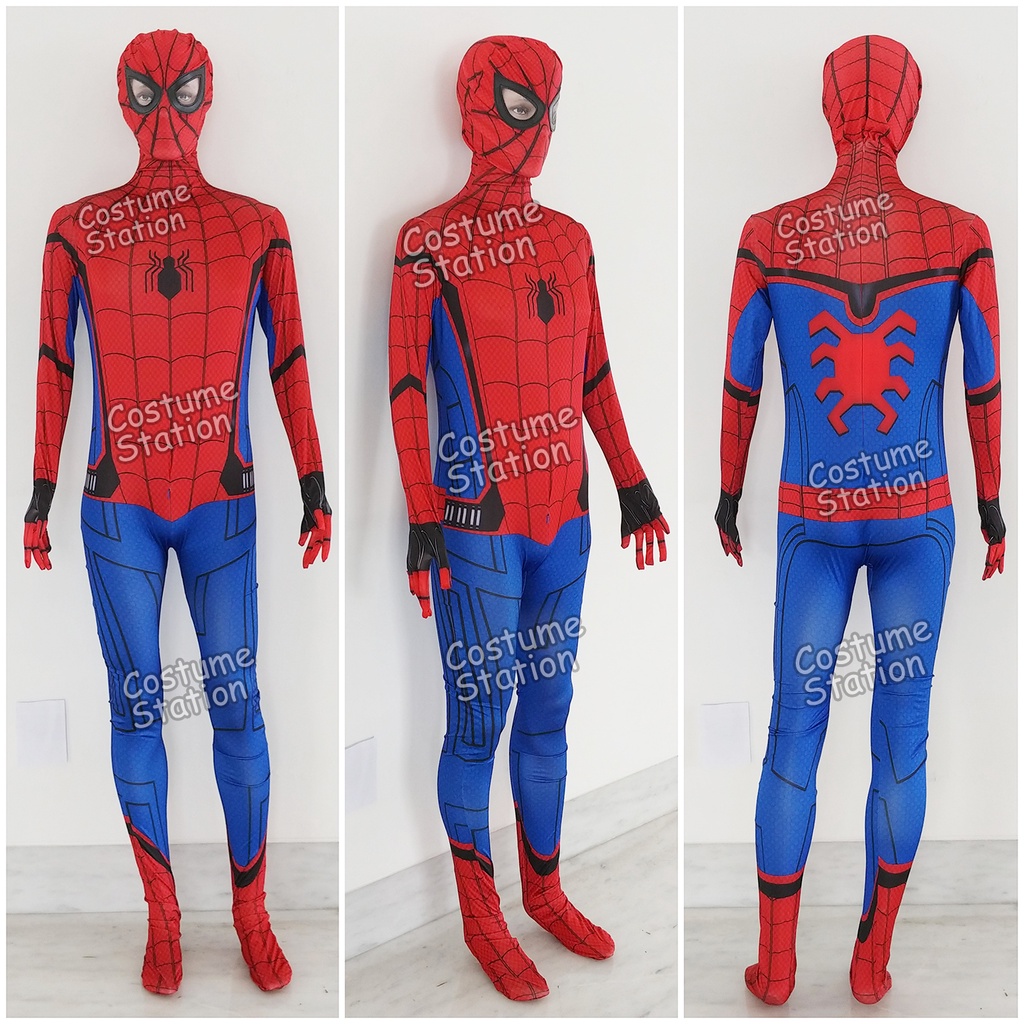 Kostum Spiderman Homecoming / Costume Superhero Marvel pria dewasa