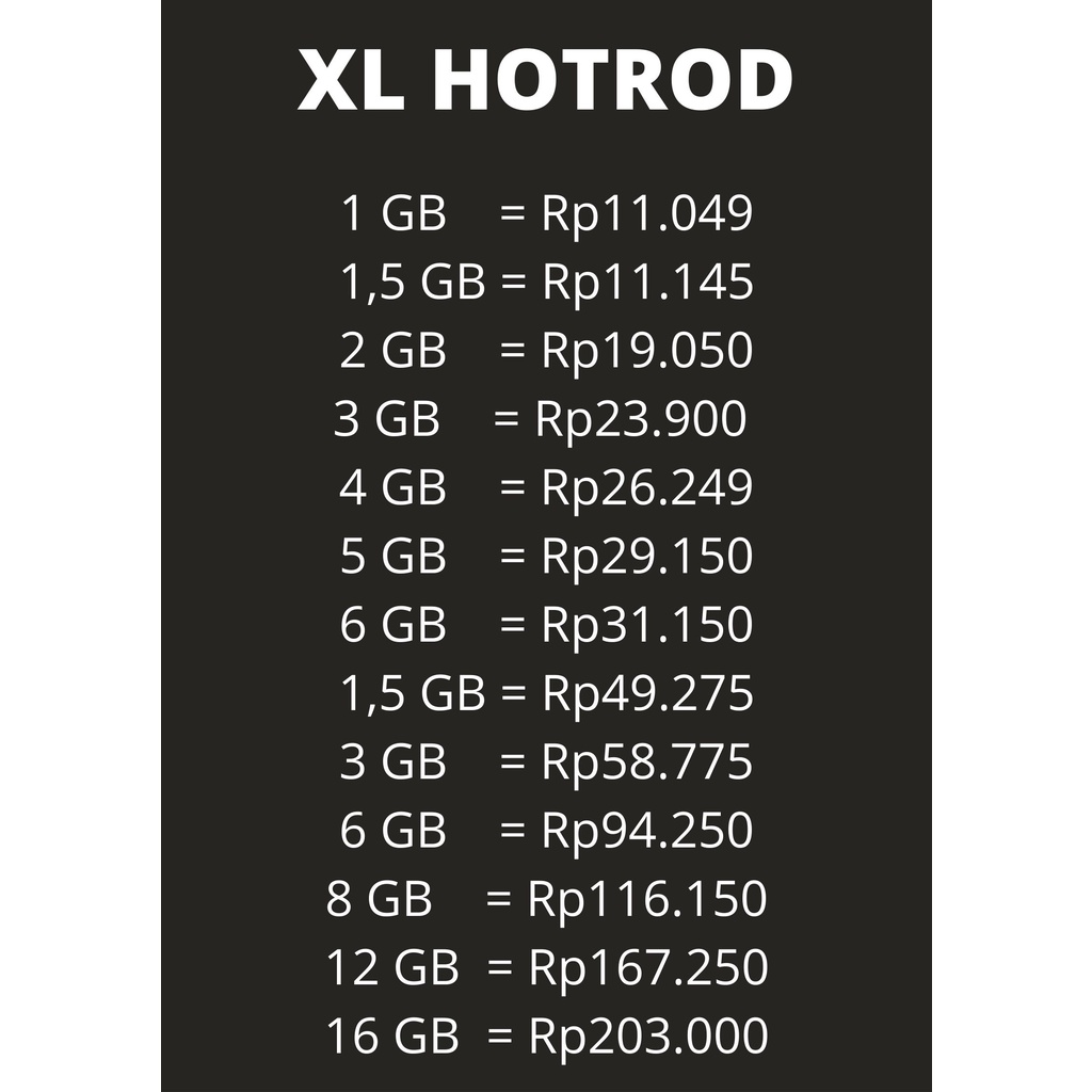 XL HOTROD MURAH