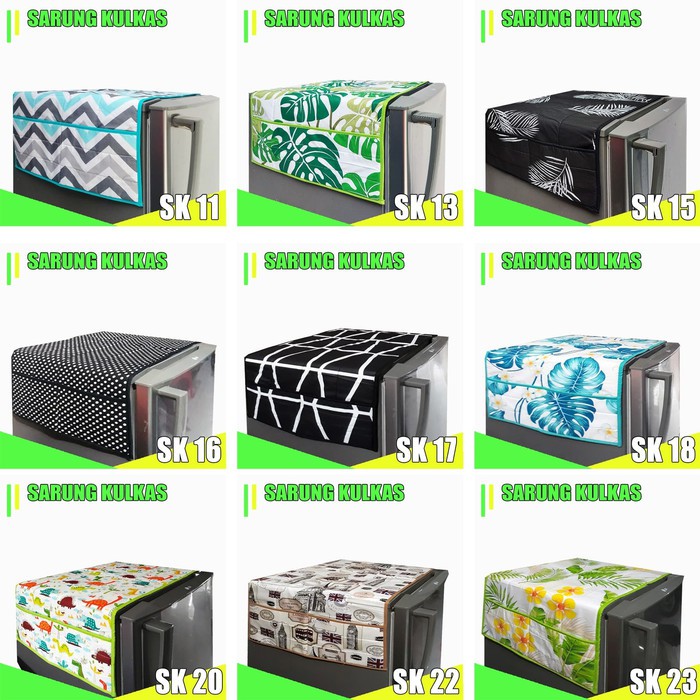 Buruan Beli - Sarung Kulkas / Sarung Penutup Kulkas / Cover Kulkas Motif - Sk 27