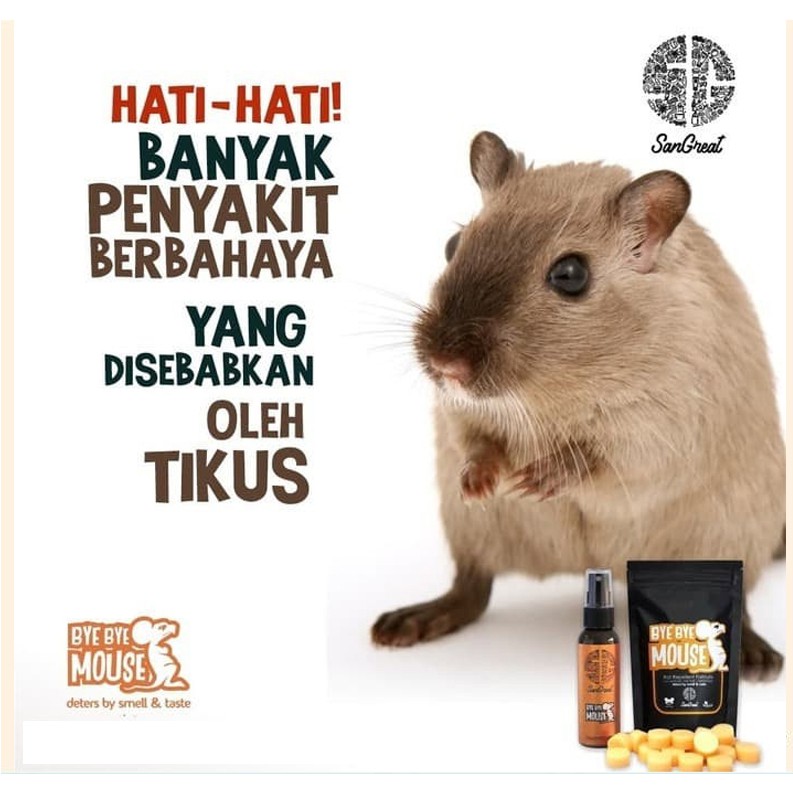 Pengusir tikus Spray 250 ml non pestisida-anti tikus- Bye Bye Mouse