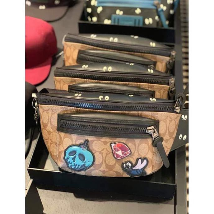 Pengiriman Cepat Coach Signature Belt Bag Waist X Disney - ORIGINAL GUARANTEE 100% ON SALE