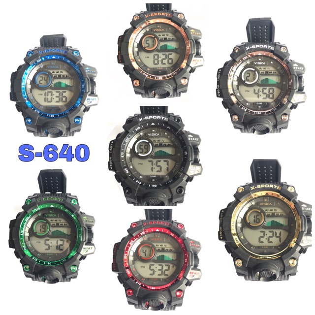 Jam tangan sporty digital visica fashion watch anti air