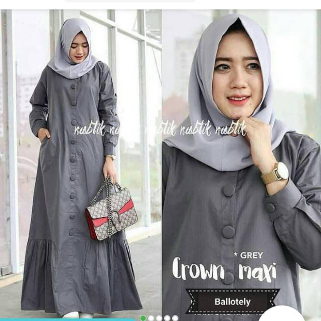 Baju hijab gamis syari terbaru gamis polos