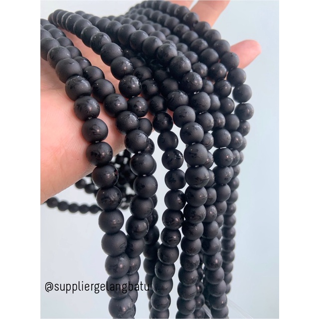 renceng batu hitam naga blackstone doff 8mm dragon bead bahan premium