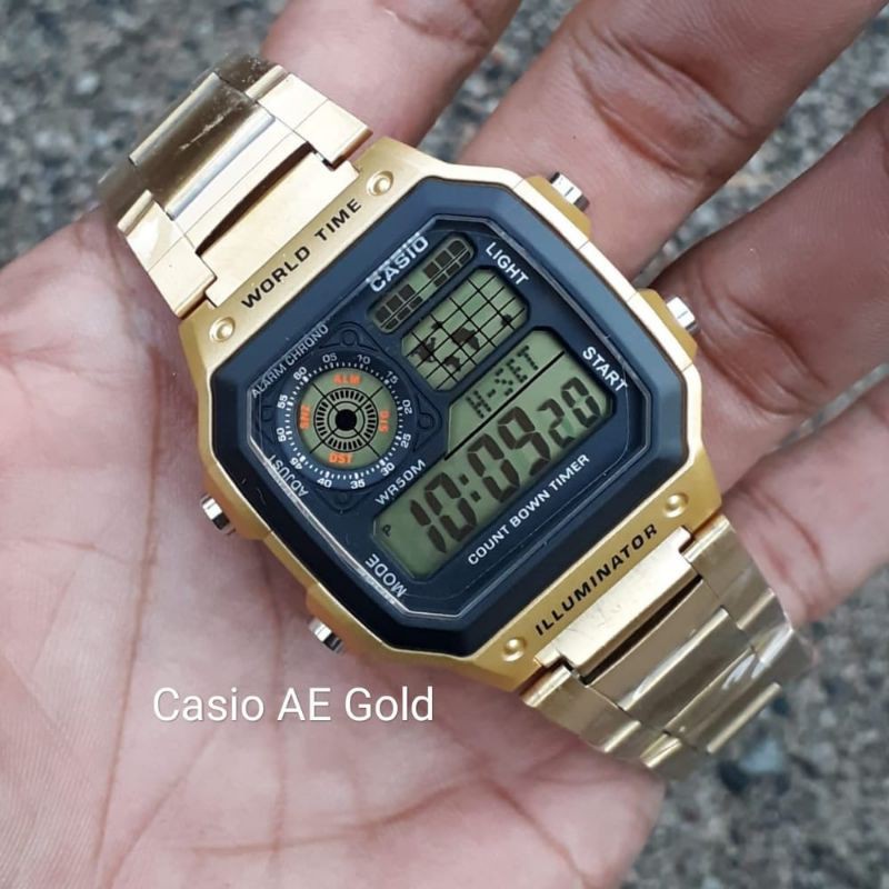 READY FOR SALE!!! CASIO AE LUMMINATOR JAM TANGAN TAHAN AIR JAM PRIA JAM TERLARIS BISA COD