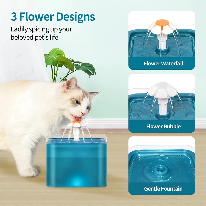 [USB Automatic Cat Drinking Fountain with LED Lighting] [Pet Dog Cat Water Dispenser Mute Automatic Drinking Fountain]