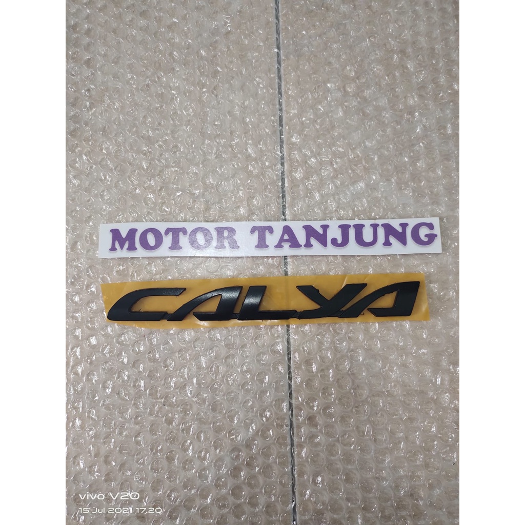 emblem tulisan calya variasi hitam doff/ hitam glossy