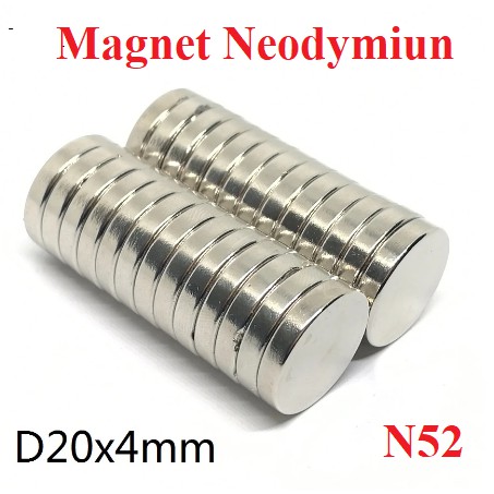 magnet neodymium neodimium Bulat Koin N52 20x4mm 20x4 mm 20 x 4 STRONG putih