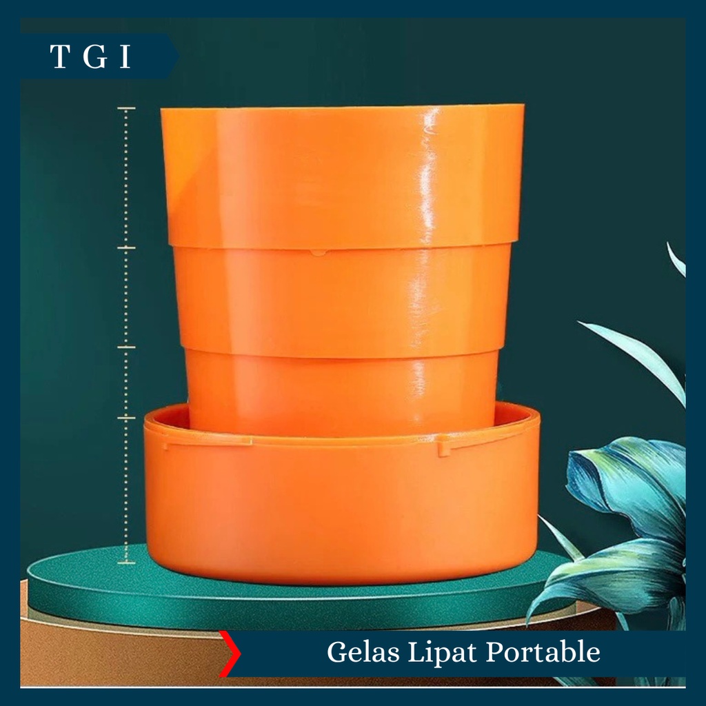 TGI - GELAS LIPAT FOLDABLE CUP / CUP PORTABLE CUP TRAVEL / GELAS LIPAT SERBAGUNA / GELAS TRAVEL / GELAS MULTIFUNGSI / GELAS UNIK