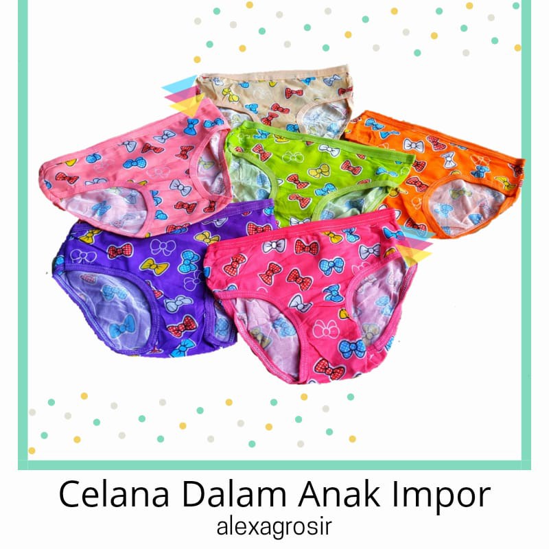 Undies / Celana Dalam Anak perempuan Impor / Celana Dalam Anak Lucu Murah motif bergambar