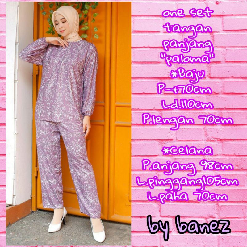 one set /piyama/ setcel tangan panjang paloma busui  by banez ECER GROSIR TERMURAH SE-INDONESIA/ da-2