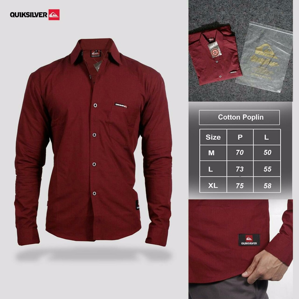 kemeja pria kemeja panjang quicksilver premium MURAH MERIAH