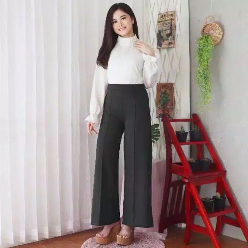KULOTZ ZAHRA PANTS SCUBA KULOT CUBIT SCUBA celana panjang kulot cubit panjang 90cm