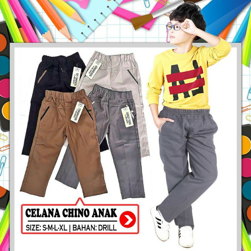 GROSIR Celana Panjang Anak cowok laki umur 4 5 6 7 8 9 tahun/Celana panjang